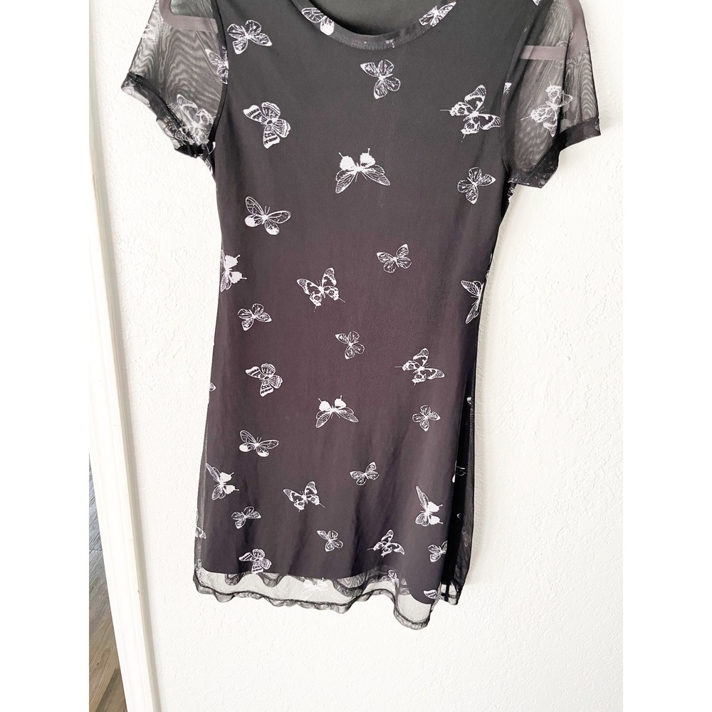 Rue21 Black Mini Dress with White Butterfly Print - Picture 4 of 6